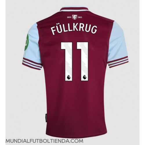 Camiseta West Ham United Niclas Fullkrug #11 Primera Equipación Replica 2024-25 mangas cortas